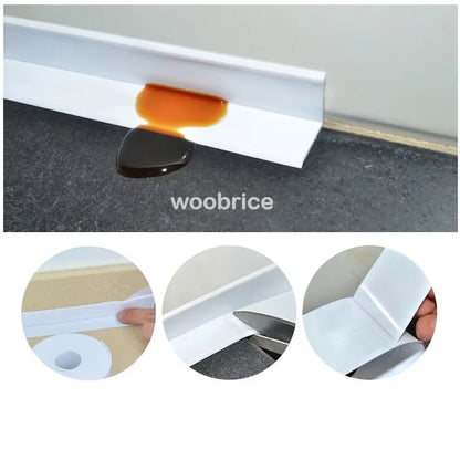 1 Roll PVC Sealing Strip Tape for Bathroom Bath Toilet Kitchen Caulk Tape Self Adhesive Waterproof Wall Sticker Mold Proof Tapes