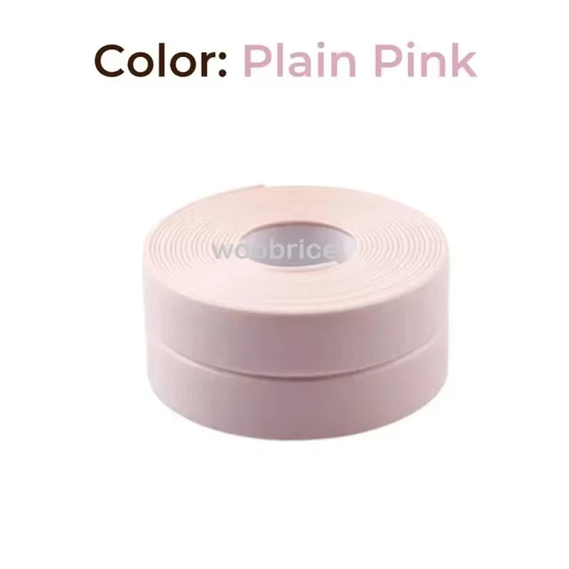 1 Roll PVC Sealing Strip Tape for Bathroom Bath Toilet Kitchen Caulk Tape Self Adhesive Waterproof Wall Sticker Mold Proof Tapes
